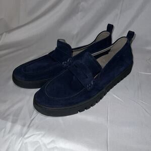 Vionic Uptown Loafer Dark Blue Suede Orthotic Comfort Slip On Shoes Size 13